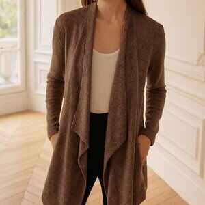 Barefoot Dreams Brown Cozy Chic Lite Island Wrap Cardigan Small/ Medium